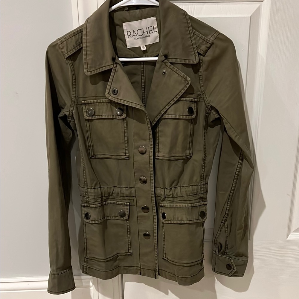 Rachel Roy Green Utility Jacket with Tailored Fit